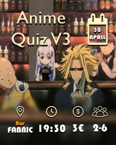 АНИМЕ КУИЗ В BAR FABRIC